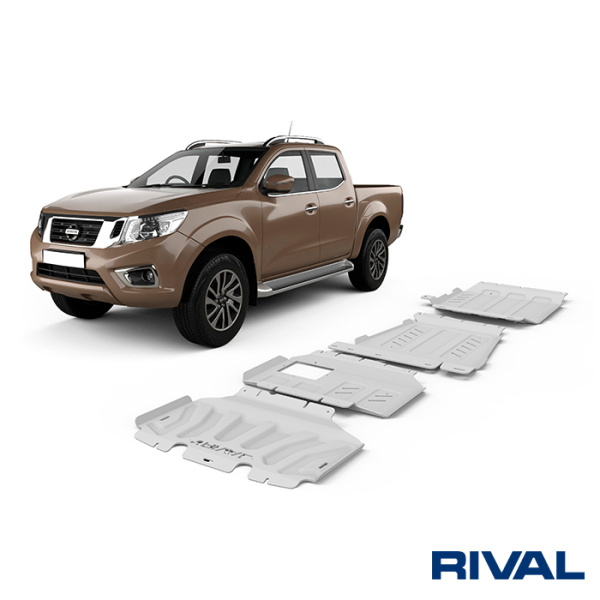 Skid Plate Set (Radiator, Engine, Gearbox, Transfer Case) Renault Alaskan 2017-; 