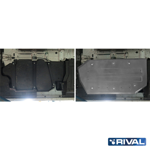 Fuel Tank Protection Plate Volkswagen Caravelle 2003-2009; 2009-2015; 2015-2019; 2020-; Multivan 2003-2009; 2009-2015; 2015-2019; 2020-; Transporter 2003-2009; 2009-2015; 2015-2019; 2020-; 2 l. / gasoline; 2 l. / diesel