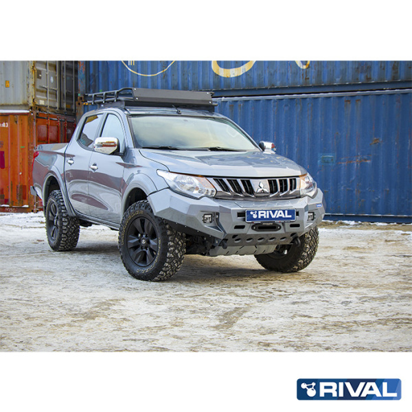 RIVAL Bumper with LED Lights for Mitsubishi L200 2015-2019; 