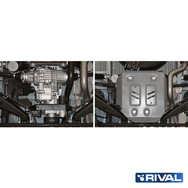 Rear Differential Protection Plate Volkswagen Caravelle 2003-2009; 2009-2015; 2015-2019; 2020-; Multivan 2003-2009; 2009-2015; 2015-2019; 2020-; Transporter 2003-2009; 2009-2015; 2015-2019; 2020-; 2 l. / gasoline; 2 l. / diesel