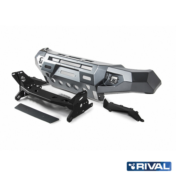 RIVAL Bumper with LED Lights for Mitsubishi L200 2015-2019; 