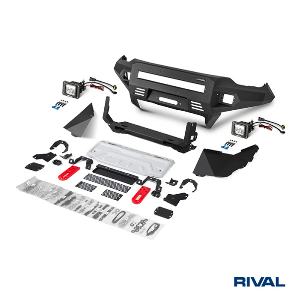 RIVAL Bumper with LED Lights for Isuzu D-Max 2021-2023; 